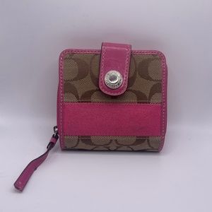 Coach Wallet Pink and Brown